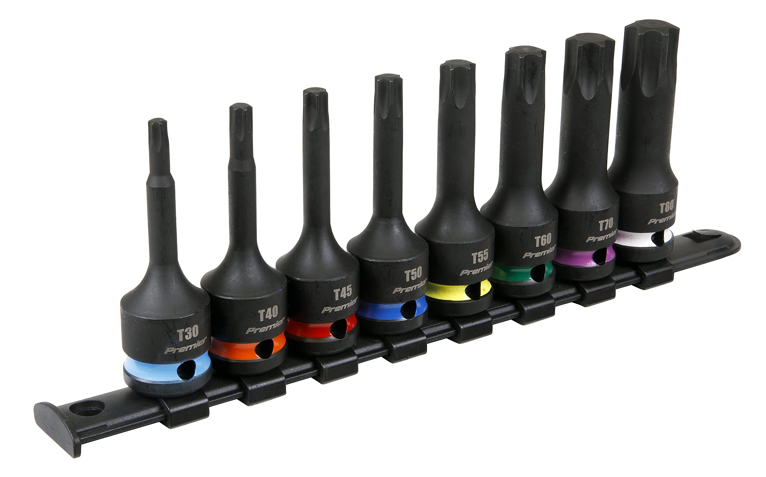 Sealey TRX-Star* Impact Socket Bit Set 8pc 1/2”Sq Drive - AK56002
