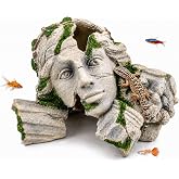 Mechpia Aquarium Hideout Cave Large, Reptile Cave, Fish Tank Decorations Ornament Accessories for Breeding Betta Reptile Leopard Gecko