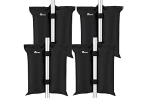 Mrrihand Canopy Weights Set of 4, Sand Bags for Canopy Legs, 120 LBS Heavy Duty Gazebo Tent Weights Sandbags for Pop up Canopy Tent, Outdoor Curtain, Sun Shelter, Ladder (Sand Not Included)