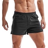 AMY COULEE Mens Gym Shorts 3" Bodybuilding Workout Shorts Lightweight Running Lounge Cotton Sleep Bottoms