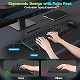 Cimetech JQ725 Wireless Keyboard and Mouse 2.4G UK Layout Black view 2