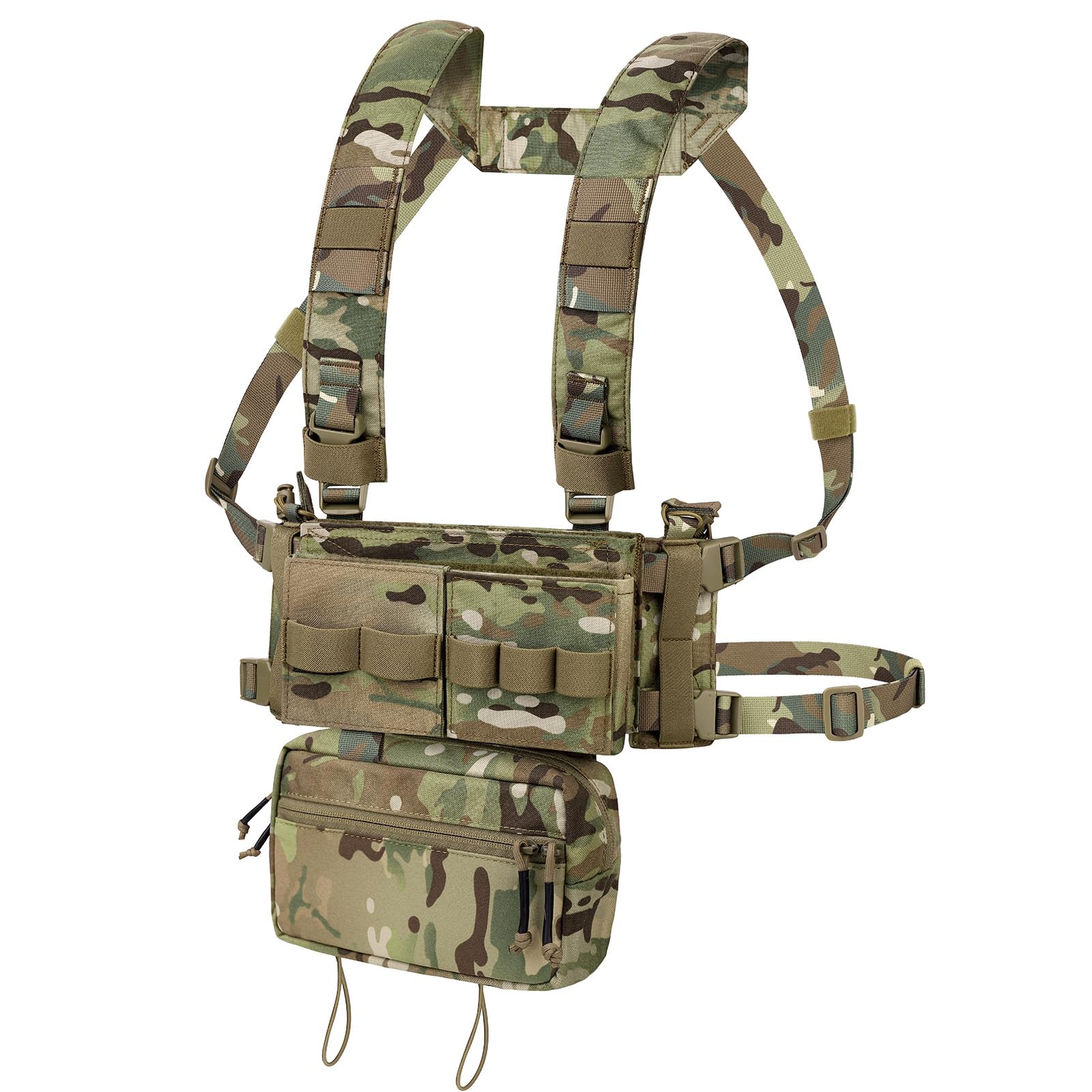 KRYDEX GEAR MK3 Chest Rig with Drop Pouch Mag Pouch Insert Side Wing Pouches and H Harness