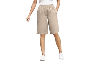 Woman Within Women's Plus Size 7-Day Elastic-Waist Cotton Denim Short