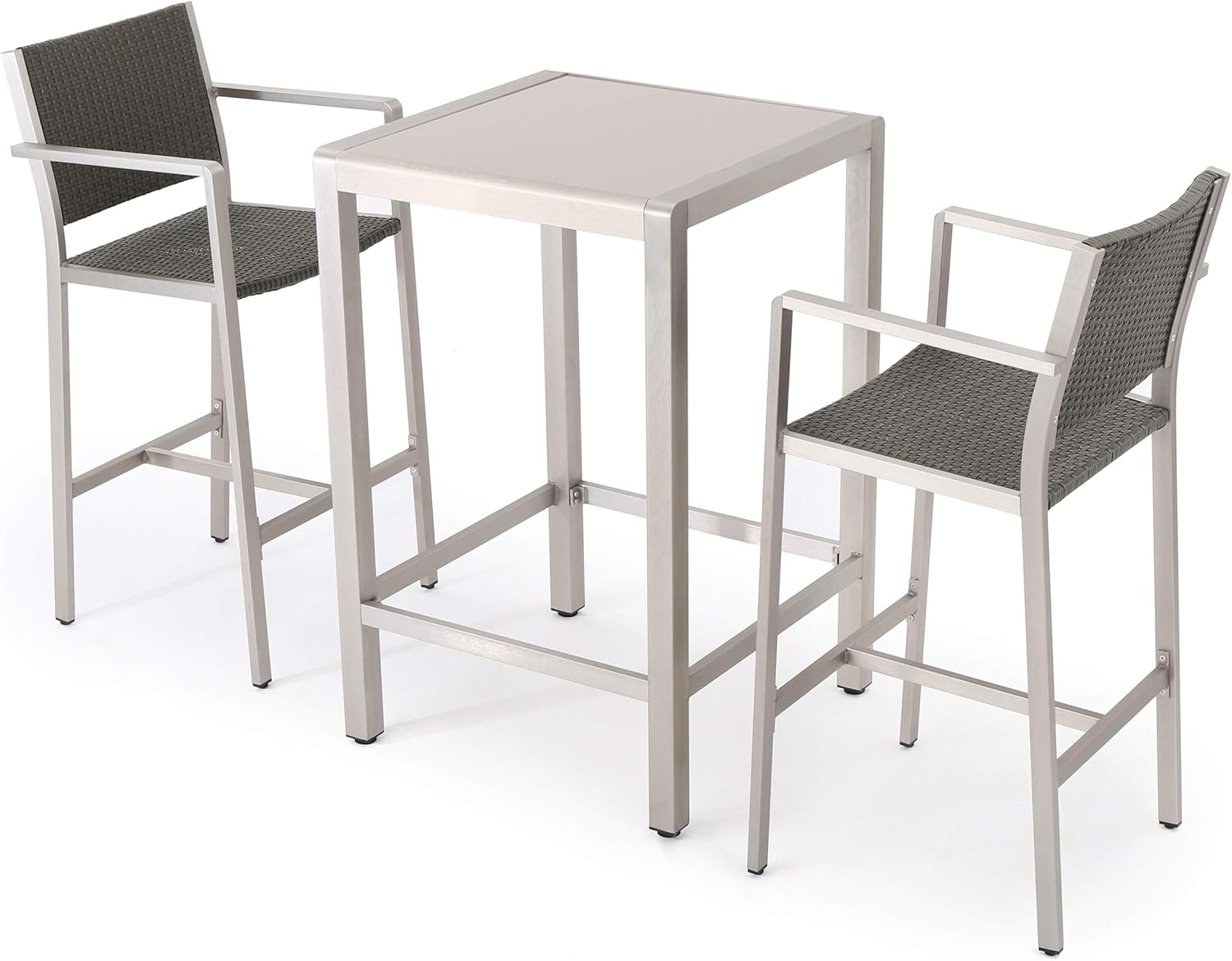 Amazon Com Crested Bay Patio Furniture 3 Piece Grey Outdoor