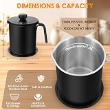 Chihee 2L Stainless Steel Grease Container with Fine Mesh Strainer view 4