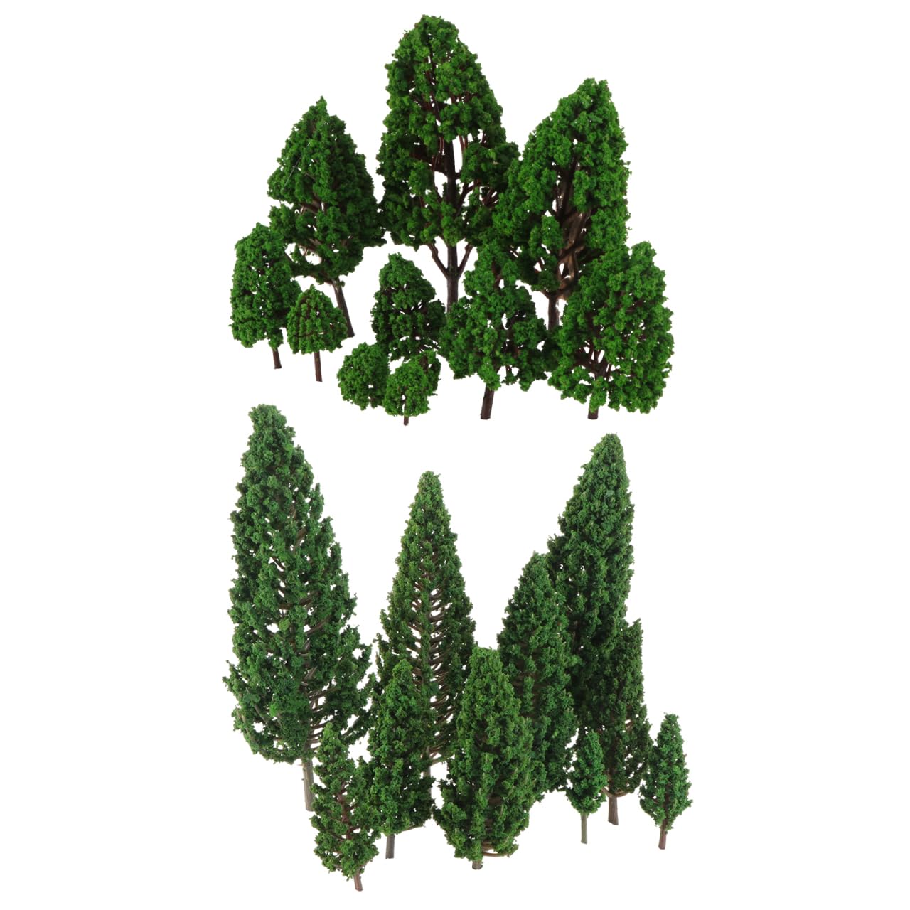 VORCOOL 22pcs Green Mini Tree Set Scenery Architectural Landscape Model Trees