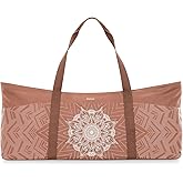 Gonex Yoga Mat Bag, Extra Large Canvas Gym Bag with Waterproof Pocket Metal Zipper, Fits Mat & Blocks, Stylish Yoga Mat Carrier for Women, Ideal for Yoga, Pilates, Workout, Travel