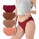 DAVID ARCHY Womens Underwear, Bamboo Rayon Underwear Panties Moisture Wicking Panties, Soft Breathable, 4 Pack