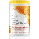 Youngevity Beyond Tangy Tangerine 2.5 Multivitamin Powder, 30 Servings | High-potency vitamins and minerals, natural whole foods, synergistic cofactors, non-GMO, sugar-free, gluten-free, 8,000 ORAC