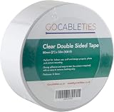 Gocableties Clear Double Sided Tape 50mm x 33m Strong Adhesive Craft Photo view 2