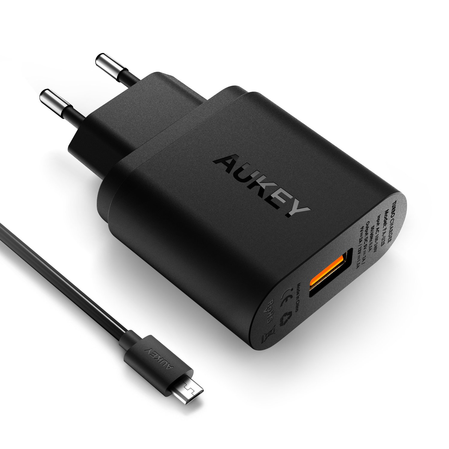 Caricabatterie da Muro Aukey Quick Charge 2.0 NERO