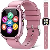 Semloo Kids Smart Watches for Girls Boys Toys Ages 4-12 with 30+ Games Video Recorder Music Alarm Clock Learning Card HD Touchscreen 4 5 6 7 8 Year Olds Birthday Gift