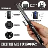 Zanmuk Candle Lighter Electric USB Plasma Arc Lighter Grey view 6