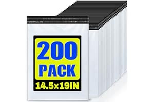 LINSIRON Poly Mailers Shipping Bags 14.5 x 19 inch 200 Pack Packaging Clothes Polymailers Envelopes Mailing Mailer Package Polymailer Small Business Supplies Clothing Bag Polybag Packing White