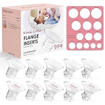 Kit De Mesure Pour Taille Des Brides D'Allaitement - 10 Inserts + Règle En Silicone - Compatible Pompes à Lait 24 Mm