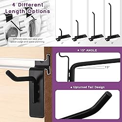 Swpeet 20Pcs 6 Inch Heavy Duty Slatwall Hooks