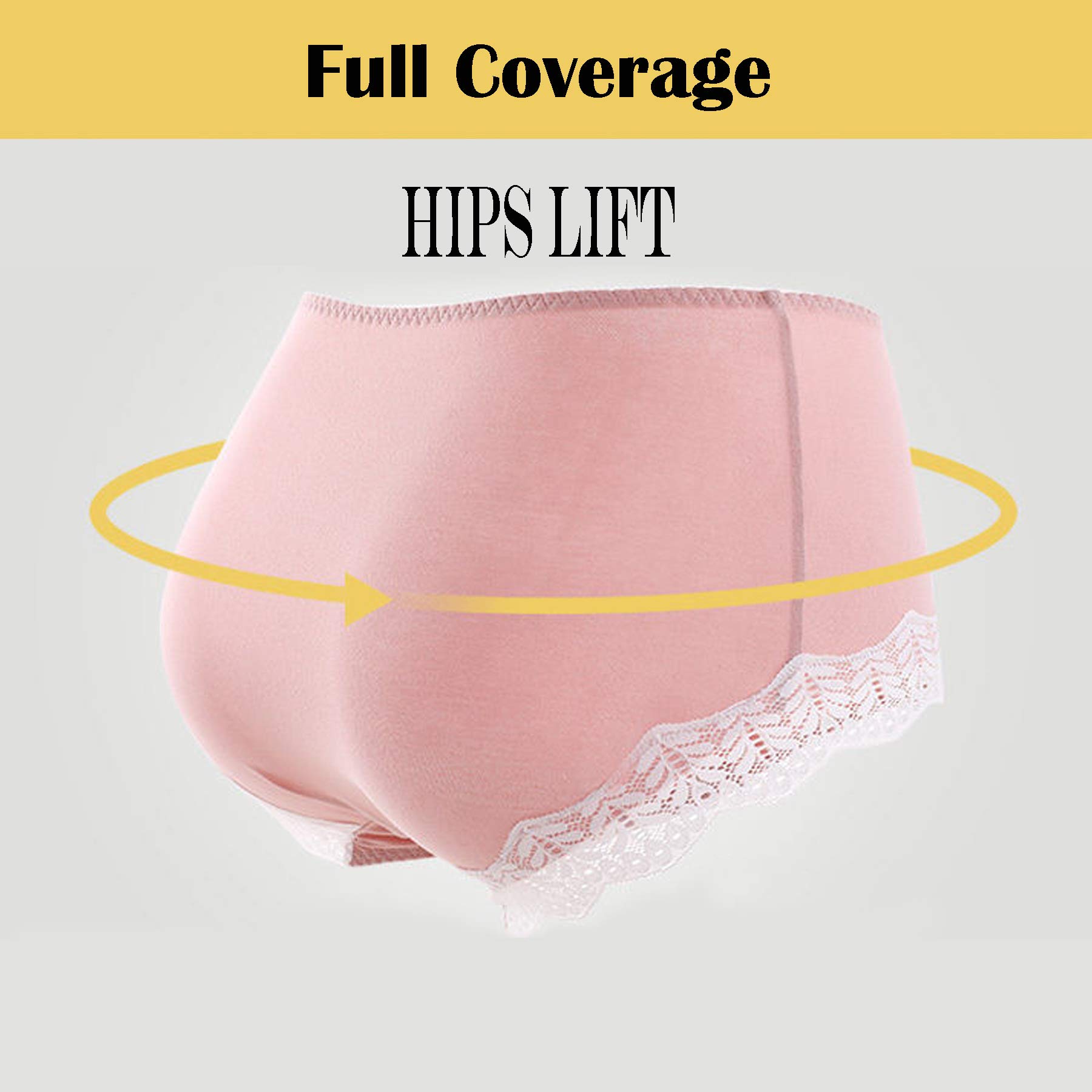 IESUNNY Women\'s Cotton Lace Underwear Panties Soft Comfortable Breathable High Rise Ladies Briefs for Women