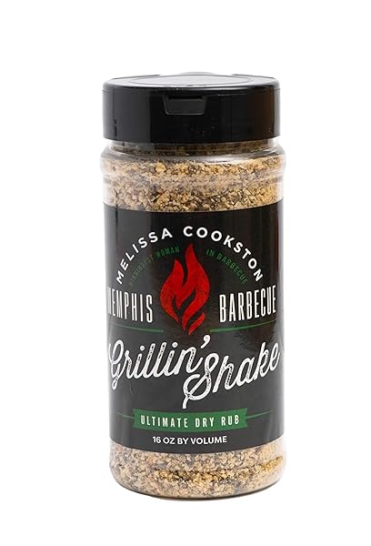 MELISSA COOKSTON’S GRILLIN’ SHAKE BBQ RUB, AWARD WINNING BARBECUE RUBS, 16 OZ