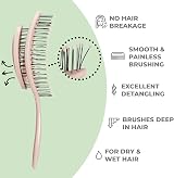 Ninabella Detangling Hair Brush Rose Gold – Wet & Dry Tangle Remover view 2