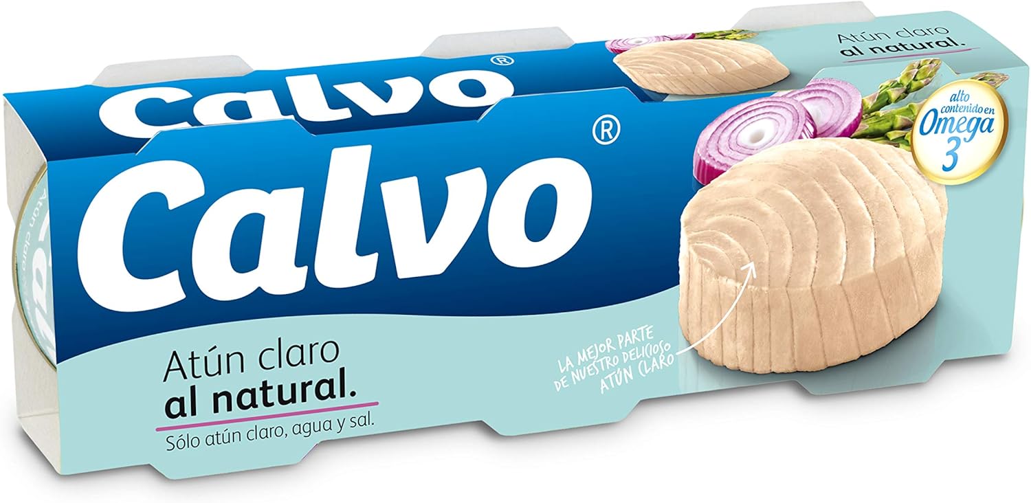 3 latas de atún claro Calvo por 3,12€ en compra recurrente (compra 3 por el precio de 2)