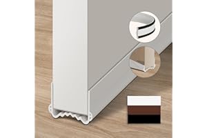 MIZVSITRD Door Draft Stopper: Double-Sided Lightweight Under Door Draft Stoppers for Bottom of Door - 39" Free-Cutting Under Door Gap Filler Bottom for Door Soundproofing, Noise Blocker (White, 1 Piece)