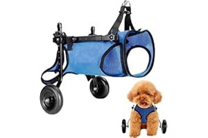 BECROWM Dog Wheelchair for Back Legs Adjustable Dog Wheelchairs with 2 Wheels Pet Doggy Wheelchairs with Disabled Hind Legs Walking-Dog Leg Brace and Hip Support, Light Weight