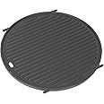 bbq777 8834 Cast Iron Griddle for Weber Gourmet BBQ System Sear Grate, 22-inch Weber Original Kettle Premium/Charcoal Grill, 22" Smokers, for Weber Kettle Charcoal Grill Grate 22 inch, Diameter 12"