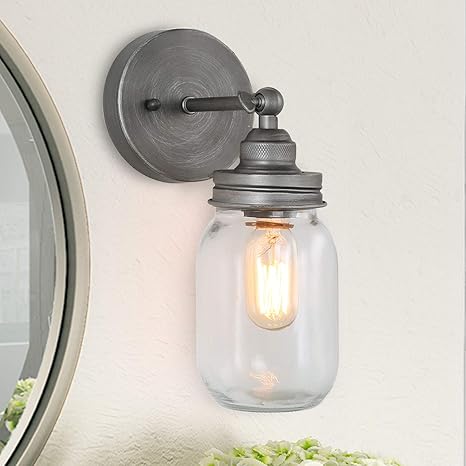 Lighting Ceiling Fans Lnc Wall Sconce Farmhouse Glass Mason Jar