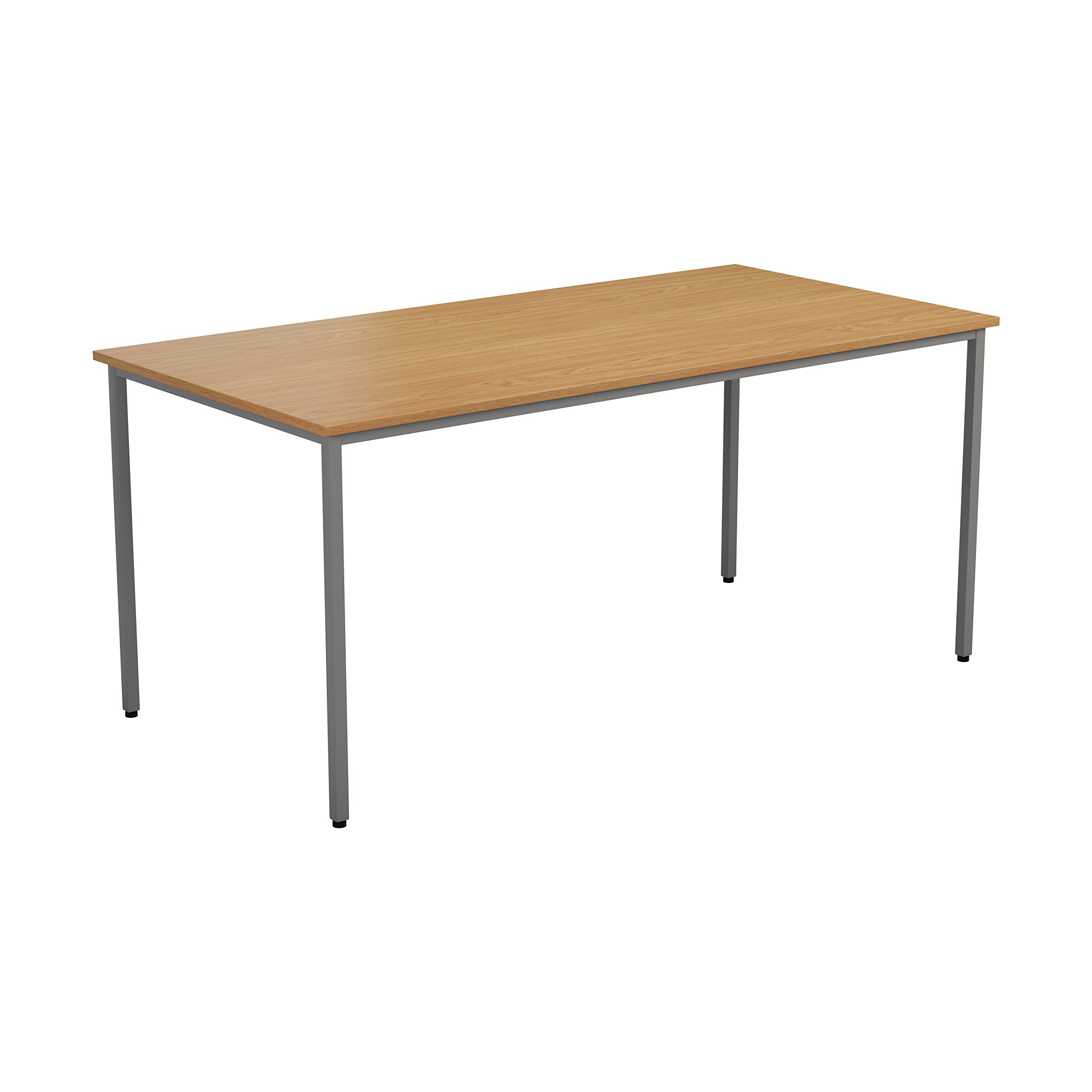 Office Hippo Office Table - Sturdy & Robust Computer Table, Height Adjustable, Oak, 120 x 80 x 73 cm
