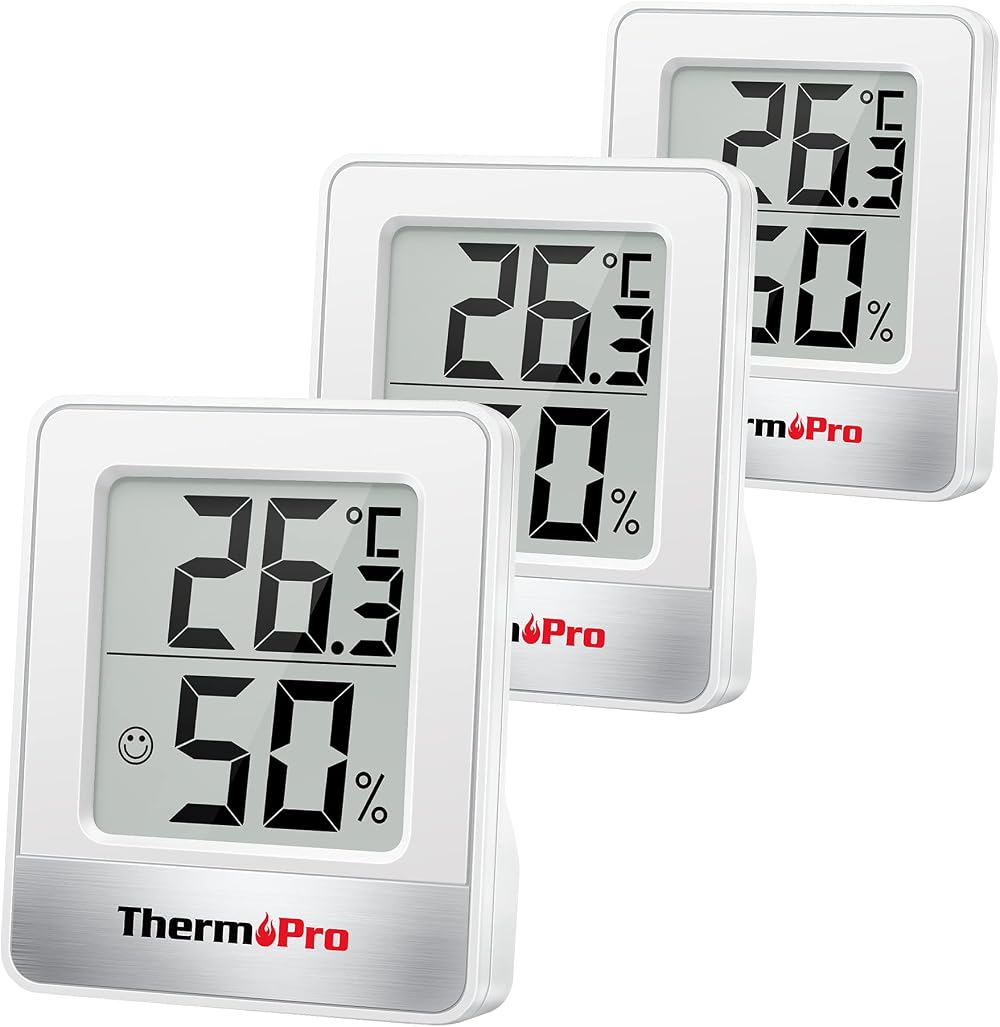 ThermoPro TP49W-3 Digital Mini Thermo-Hygrometer Thermometer