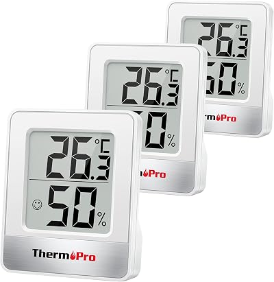 ThermoPro TP49W-3 Digital Mini Thermo-Hygrometer Thermometer