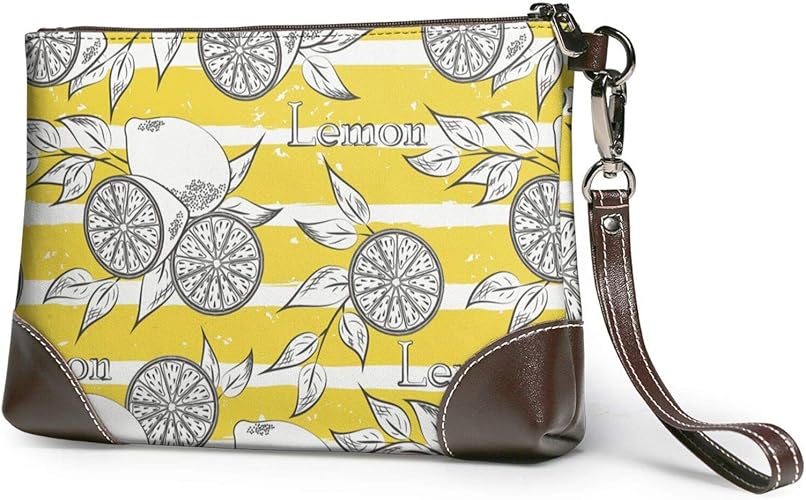 Amazon クラッチバッグ セカンドバッグ 手持ちバッグ フルーツ柄 レモン レザー 大容量 バッグインバッグ ショルダーバッグ 着脱ベルト付き メンズバッグ 防水 カジュアル メンズ レディース 結婚式 Yxx クラッチ セカンドバッグ