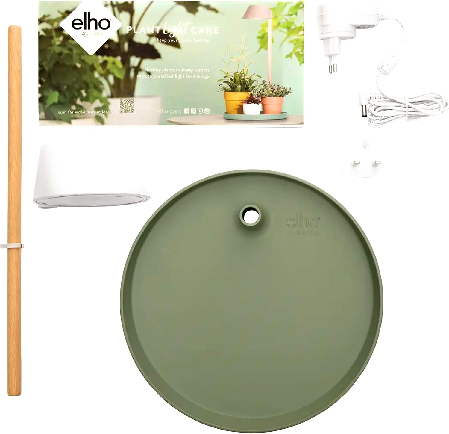 elho Plant Light Care 25 - Accessory for Indoor & Grow your Own - diameter 27.0 x H 7.5 cm - Grey/Glacier Grey - Image 3