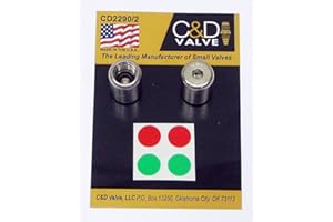 C&D VALVE C&D CD2290/2 1/4 Flare Locking Cap to Prevent Unauthorized Access to Refrigerant System