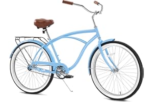 Cyclist Sawyer Beach Cruiser Bike 26-Inch Adults Bike, Single-Speed Bicycle for Men, Coaster Brake with Rear Basket, Recommended Height 5'3" to 6'2", Suitable for Men, Women