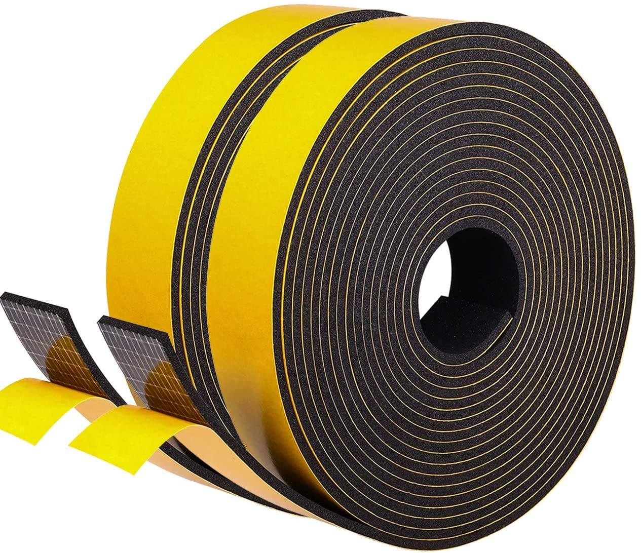 fowong Self Adhesive Foam Tape 25 mm Wide x 3 mm Thick Closed Cell Weather Stripping Seal for Window and Door Anti-Collision Total 10M Long (2 Rolls of 5M Long Each)