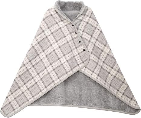 Amazon ひざ掛け ブランケット 4way 着る毛布 80 135cm ボタン付き チェック柄 おしゃれ ふわふわ 膝掛け 昼寝用 毛布 吸湿発熱 冷房 オフィス 旅行 出張 通年使用 防寒対策 ひざ掛け ハーフケット オンライン通販
