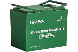 DEASON 12V 100Ah Mini LiFePO4 Lithium Battery - 100A BMS, 10-Year Lifespan, Up to 15000 Cycles, Max. 1280Wh Energy in Small Size, Perfect for RV, Solar, Trolling Motor, Boats, kayaking, Marine etc.