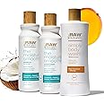 Raw Sugar The Moisture Smoothie Shampoo and Conditioner Set and Coconut + Mango Body Wash (Pack of 3) Strengthens & Restores Dry Hair, Moisturizes Skin, A Complete Haircare and Skincare Bundle