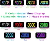 SZELAM 7.4 Inch Digital Alarm Clock Bedside Mirror RGB Night Light USB-C view 5