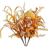 FAICOIA 3 Pcs Artificial Fall Flowers Autumn Flowers Artificial for Decoration Fall Bouquet Maple Leaves Wheat Floral Arrangement Faux Fall Flower Branches for Thanksgiving Table Centerpieces Decor