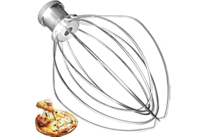 ABTER K5AWW Replacement Wire Whip for 5 Quart Lift Bowl 6-Wire Whip Attachment for Kitchenaid mixer