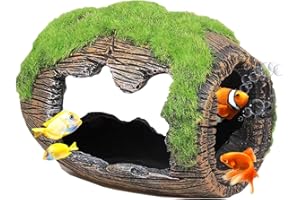 Wonfly Betta Fish Tank Accessories Decorations, Resin Small Fish Cave Aquarium, Fish Cave Hide Tank Decorations (3.35 * 2.57 * 2.76 in)