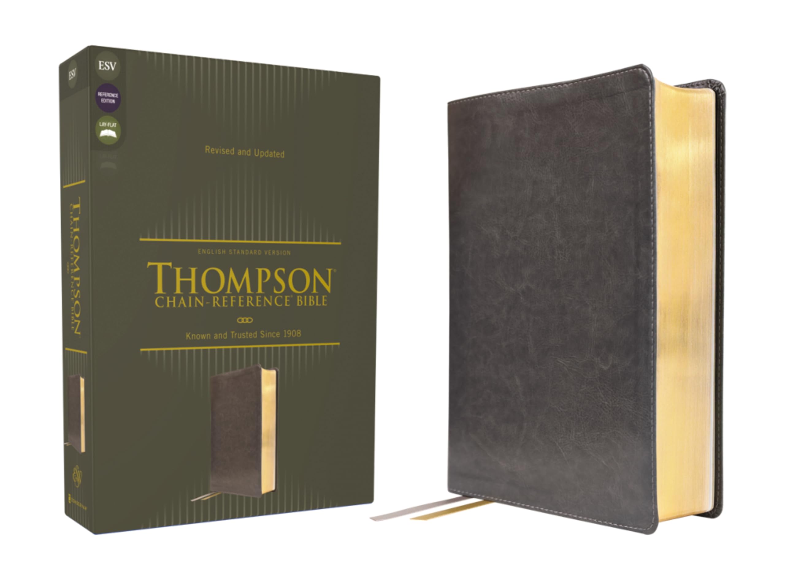 ESV, Thompson Chain-Reference Bible, Leathersoft, Gray, Red Letter ESV, Thompson Chain-Reference Bible, Leathersoft, Gray, Red Letter Imitation Leather