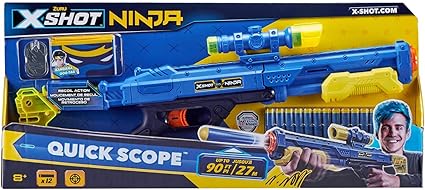 Amazon.com: ZURU 36318 X-Shot Ninja - Pistola de alcance rápido con 12 dardos bandana y etiquetas para perros, multicolor: Toys \u0026 Games