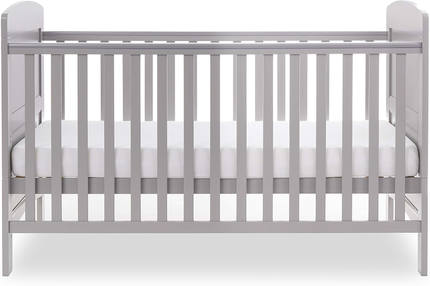 Obaby Grace Cot Bed - Warm Grey, Convertible Baby Cot with Adjustable Mattress Base & Safety Rails - Image 5