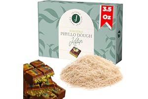 Jatisse Dried Kataifi Shredded Fillo Dough 100g (3.5 oz.) – Raw Kadayif for Dubai Chocolate Bar, Kunafa, Knafeh, Middle Eastern Pastries – Uncooked, Vegan, Product of Turkey