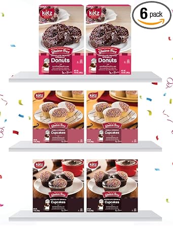 Katz Gluten Free The Party Variety Pack Chocolate Vanilla Sprinkle Cupcakes Chocolate Sprinkle Donuts Dairy Free Nut Free Soy Free Gluten Free 2 Packs Of Each 6 Packs Total