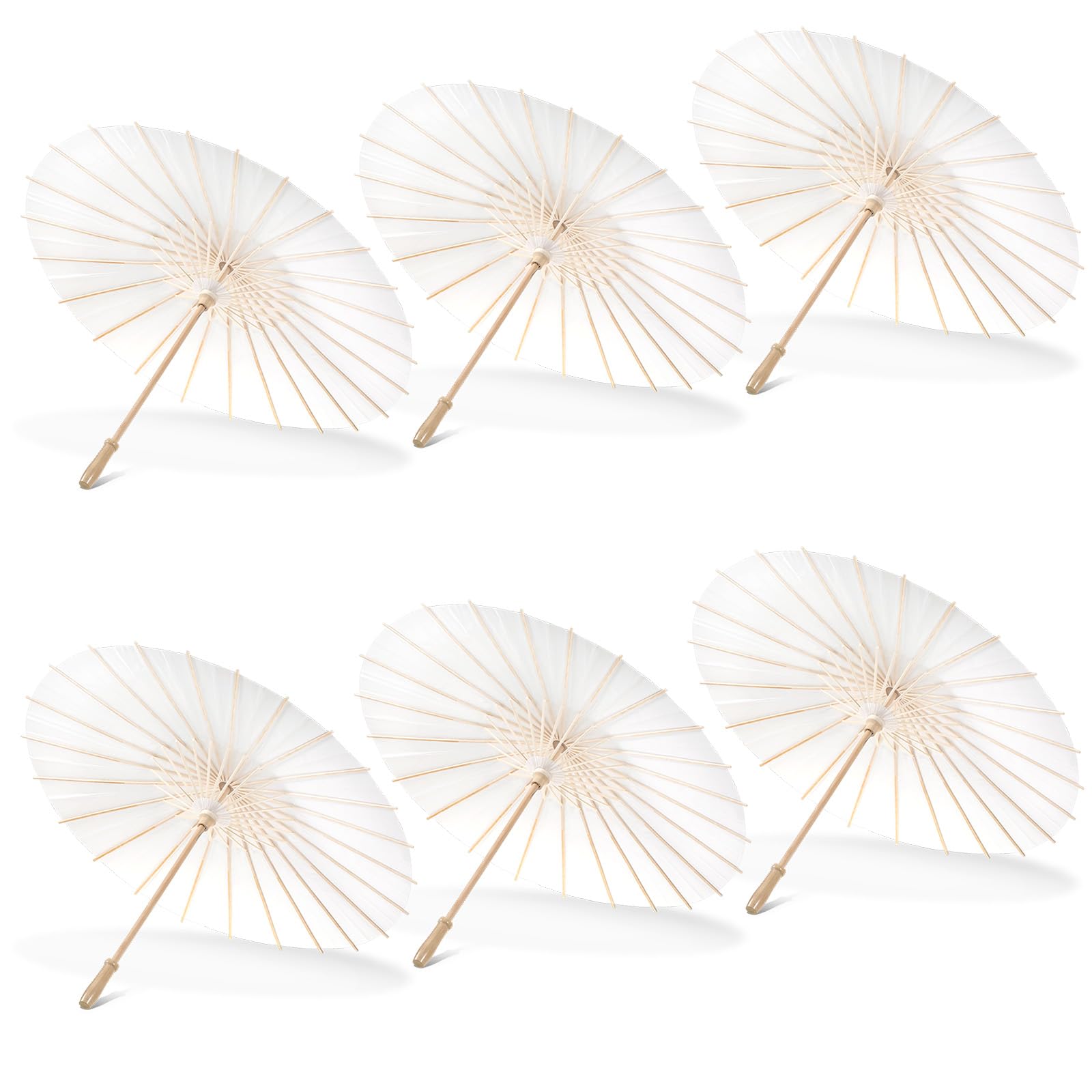 Photo 1 of **Only 6** 8 Pcs 23.6 Inch Paper Umbrellas, Chinese Japanese Decorative White Parasol Umbrella DIY Painting Oiled Paper Umbrellas Bulk for Wedding Bridal Party Decor and Photography Prop1065679564
LPNPMFI6048010