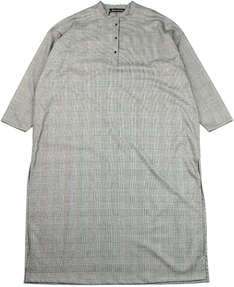 Amazon ミズイロインド シャツチュニック シャツワンピース レディース グレーチェック 97 F フリー ワンピース チュニック 通販